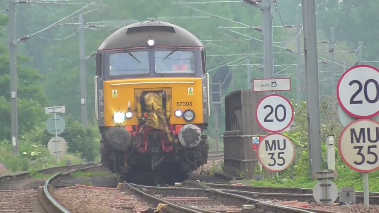 video editing software free *RARE* DRS 57303, BR liveried 37407 & 37423 drag GA 90013 through Ely on 0Z57: 31/05/2018