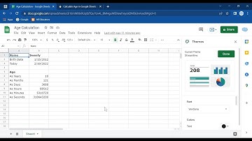 1-Google Sheet - Age Calculation