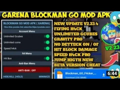 Video hack mod blockman go APK( có link ) vô hạn gcube nếu... - youtube