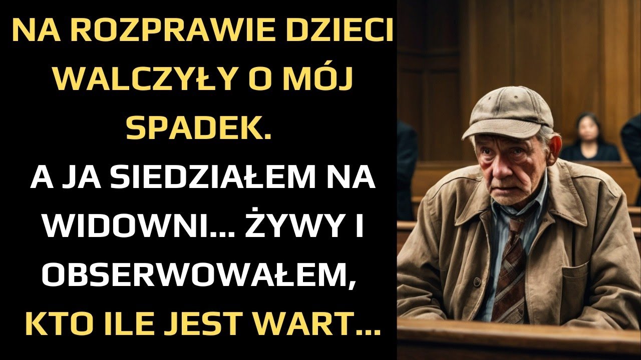 NA ROZPRAWIE DZIECI WALCZYŁY O MÓJ SPADEK  A JA SIEDZIAŁEM NA WIDOWNI    ŻYWY I OBSERWOWAŁEM, KTO