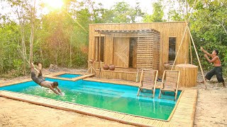 Build Bamboo Story Villa And Swimming Pools  Full Video1