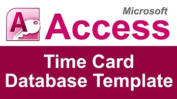 Microsoft Access Time Card Database Template