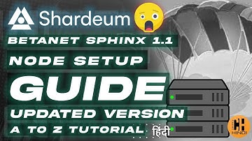 Shardeum Sphinx 1.1 Betanet Node 🤖Setup Guide,  Updated Version - Hindi
