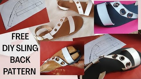 How to make shoes: DIY Sling Back Sandal with Eyelet. Pdf sandal pattern)
