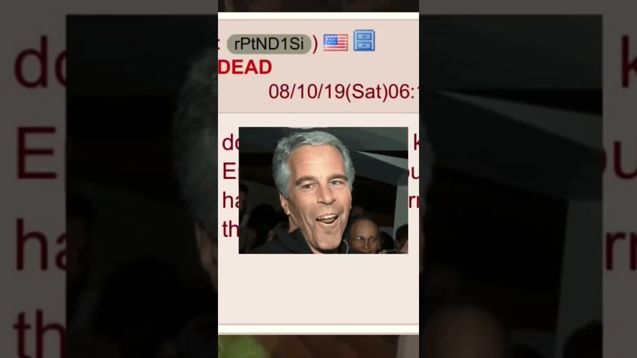 4Chan предсказал смерть Эпштейна 