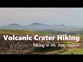 Hiking along the crater rim | Hiking to Mt. Aso in Kumamoto, Japan
