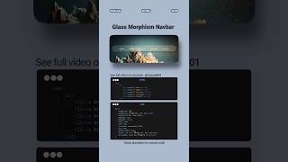 Glass  Morphism  Navbar  using #html  #and  #css  #webdevelopment  #viralvideo