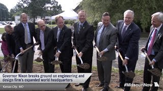 Gov. Nixon helps break ground on engineering and design firm's expanded world headquarters