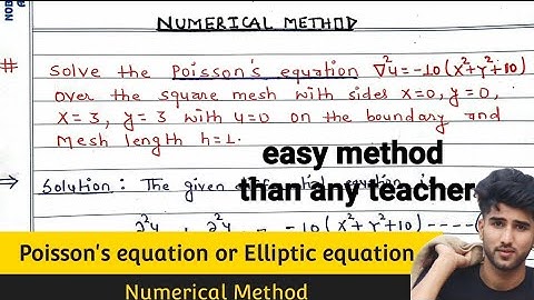 Solution of Elliptic Equation | Poisson