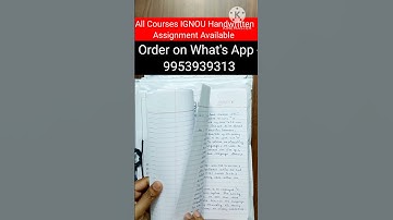 IGNOU Assignment kaise banaye | Order IGNOU Handwritten Assignment on What