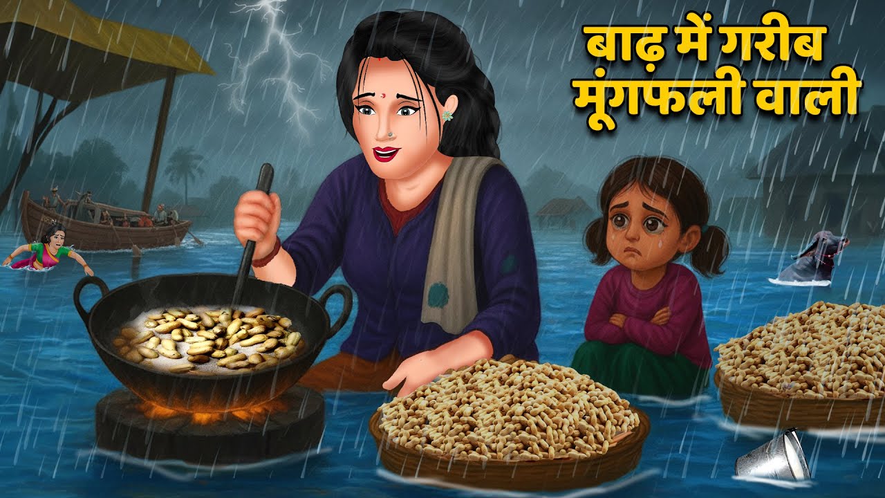 बाढ़ में गरीब मूंगफली वाली | Hindi Kahani | Best Story | Saas Bahu Ki Kahaniya | Moral Story