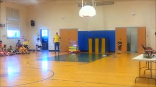 Connor Races Buzz Robot At Ellington Day Camp