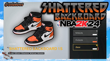 HOW TO MAKE Air Jordan 1 High “Shattered Backboard” In NBA 2K24 Shoe Creator