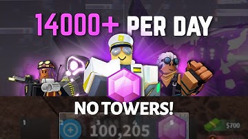 How to Grind Gems EASILY (No Towers) in Tower Defense Simulator (Roblox)