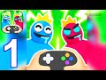 Rainbow Friends Survivors - Gameplay Walkthrough Part 1 Tutorial Blue Monster Fight (iOS, Android)