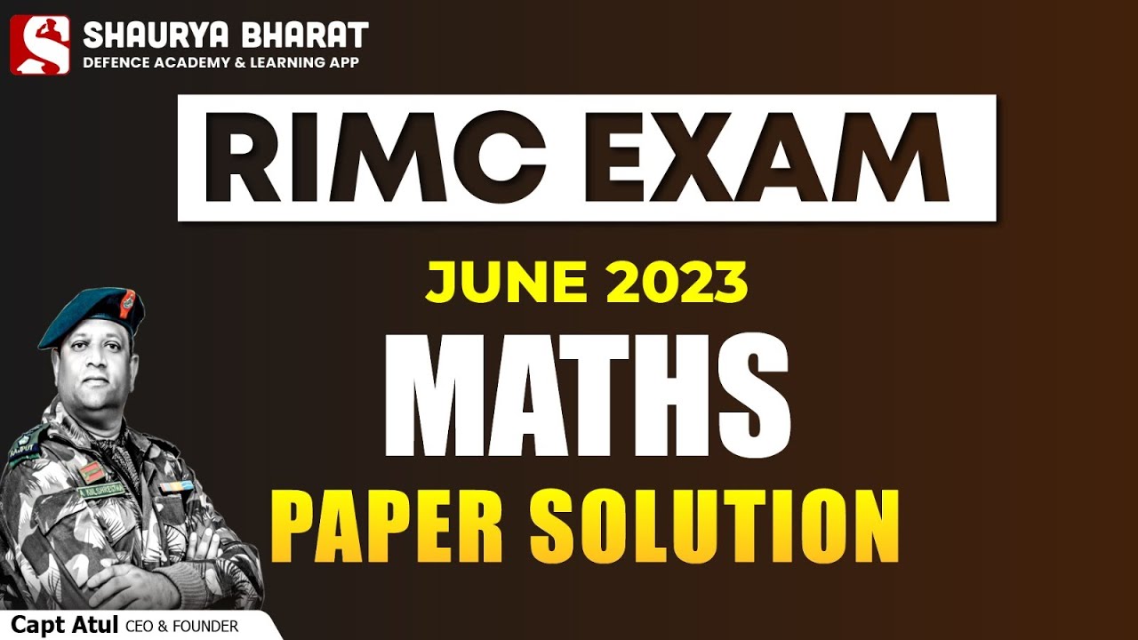 RIMC June 2023 Maths Paper Solution - YouTube