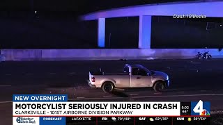 Motorcyclist seriously injured after crash in Clarksville