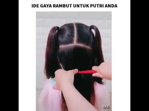 Trik ikat  rambut  anak  part 1 YouTube