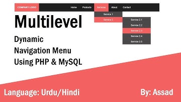 Multilevel Dynamic Menu PHP & MySQL in Urdu/Hindi: Displaying the Menu Part 3/4