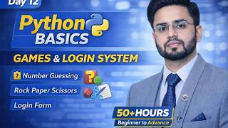 Python Complete Tutorial for Data Analysts 2026 | Day 12 | Python Games and Login System | in Hindi