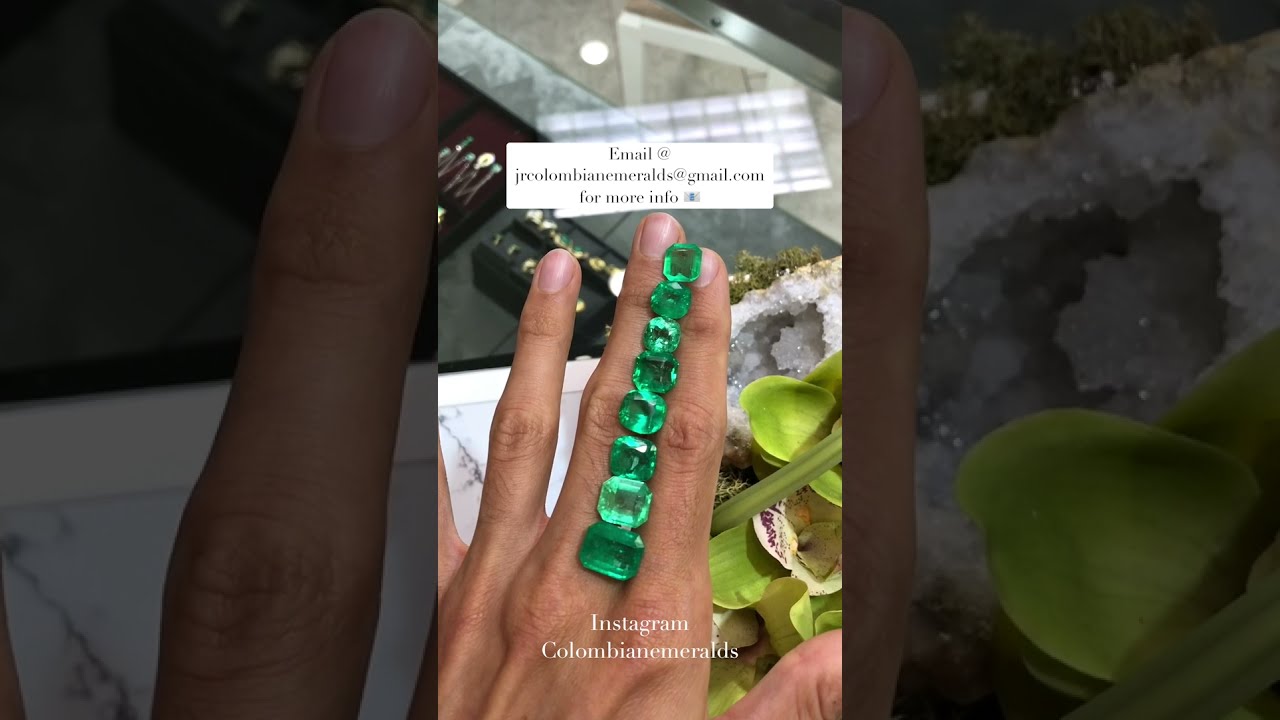 Large and rare loose cushion emerald cut emerald parcel for sale