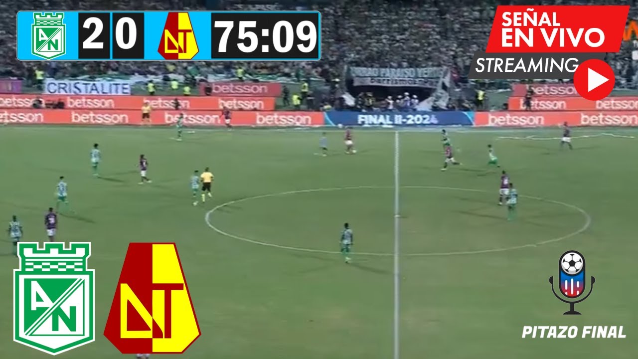 NACIONAL VS TOLIMA En Vivo Hoy 🔴 Final Liga Betplay 2024 Vuelta Partido ...