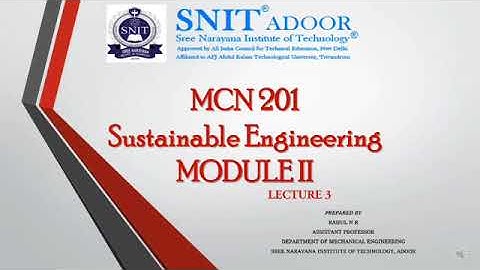 MCN 201 SUSTAINABLE ENGINEERING- MODULE : 2 LEC : 3 SHORT VIDEO ON SOLID WASTE & ZERO WASTE CONCEPT