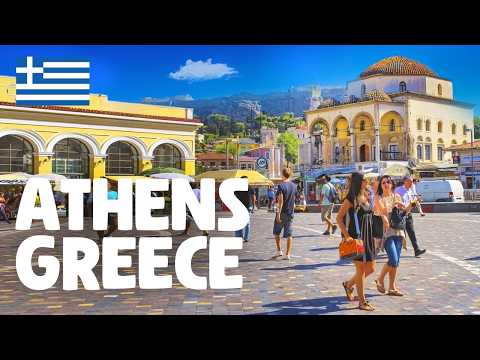 Atina, Yunanistan — Yürüyüş Turu 4K 🇬🇷