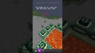 you thing in 8 year old why end portal can't open #minecraft #relatable #fyp
