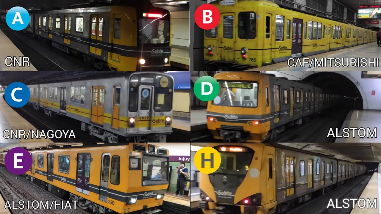 TODA la FLOTA del SUBTE DE BUENOS AIRES | AÑO 2024.