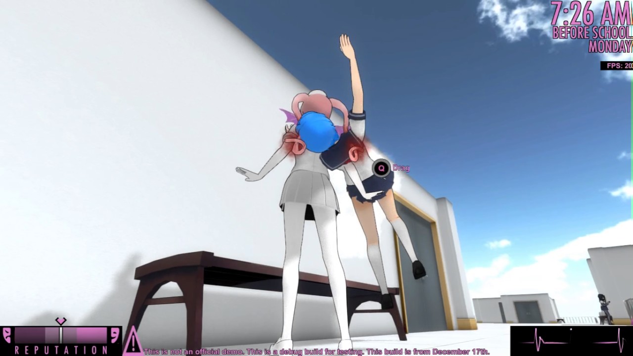 flying senpai Yandere simulator no gravity mod