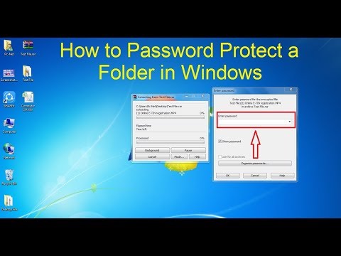 Video: Hvordan passordbeskytter du en mappe i Windows 7?
