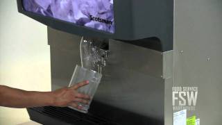 Scotsman (C0830MR-32A _ID250B-1A_KBT44) 870 Lb Full Size Cube Ice Machine and Countertop Dispenser