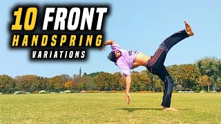 10 Front Handspring Variations // @Naresh_Draw