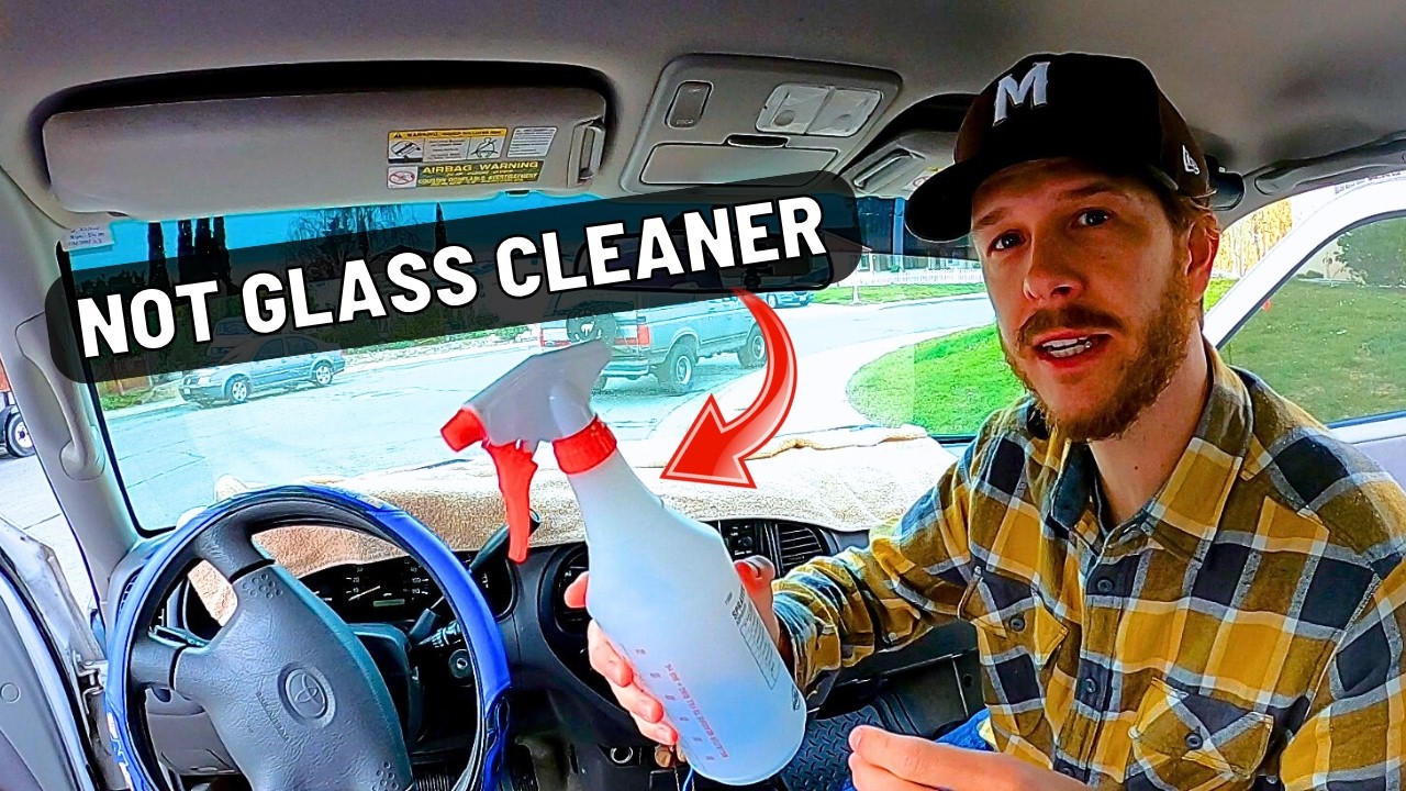 EASIEST Way to Clean the INSIDE of your Windshield. Streak FREE ...