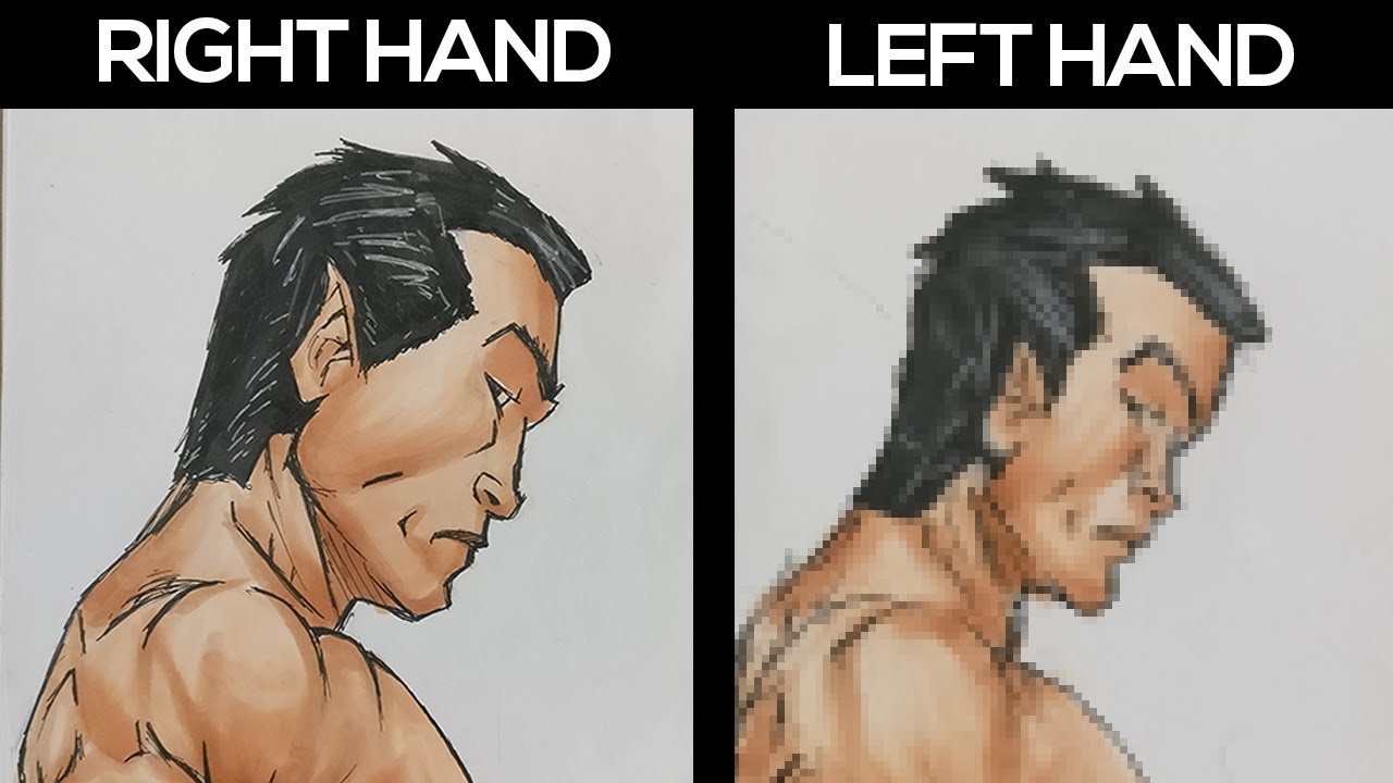 Drawing Namor WIth My LEFT HAND! | Left Hand Art Challenge - YouTube