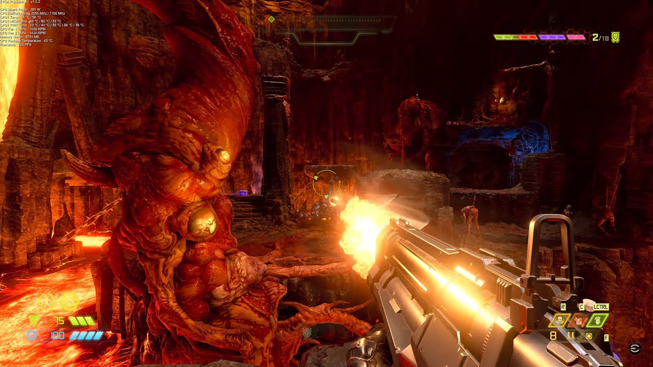 Doom - 4K HDR Gameplay EVGA GeForce RTX 2080 Ti -