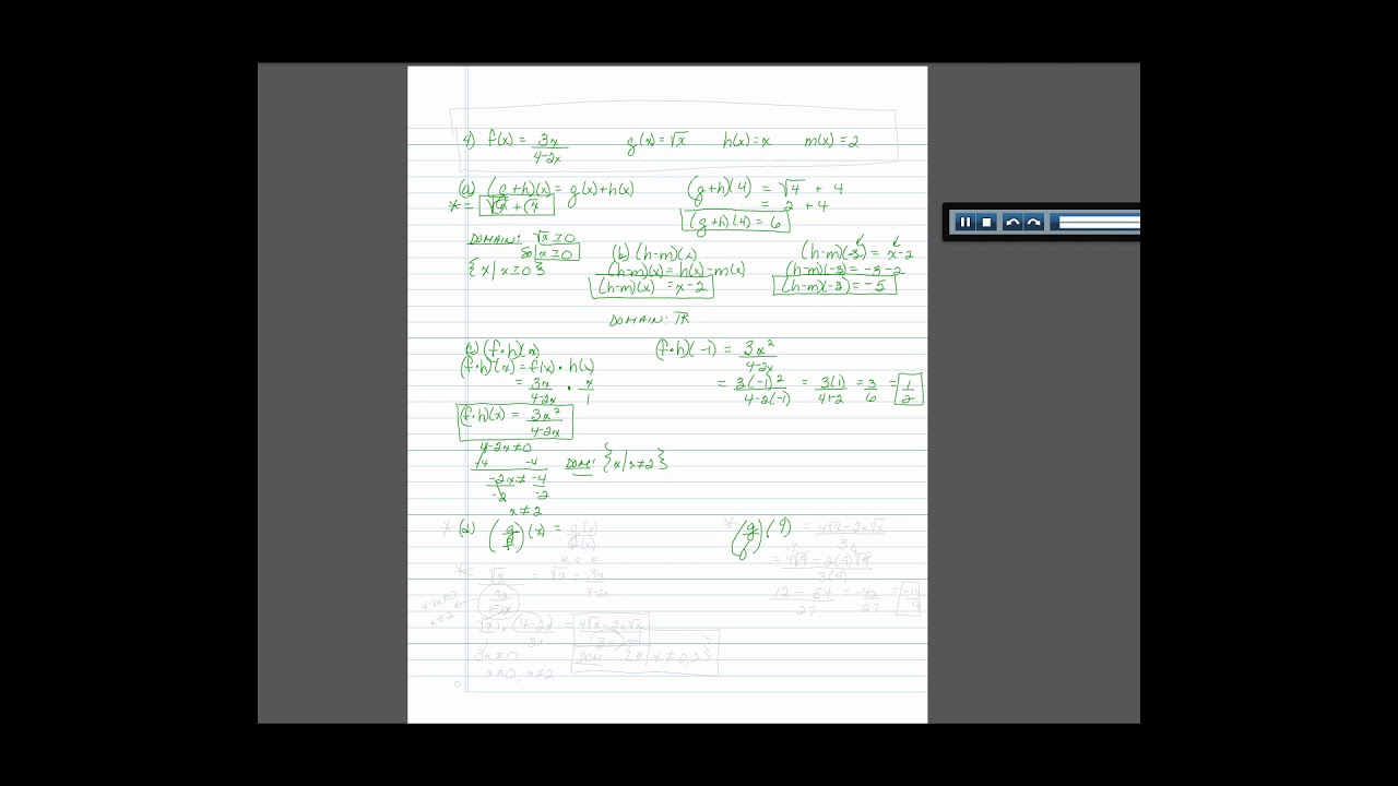 Section 3.1 Functions Part 2 - YouTube