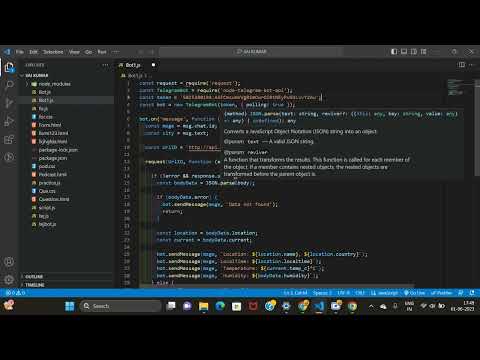 Building Telegram Bot using Weather API