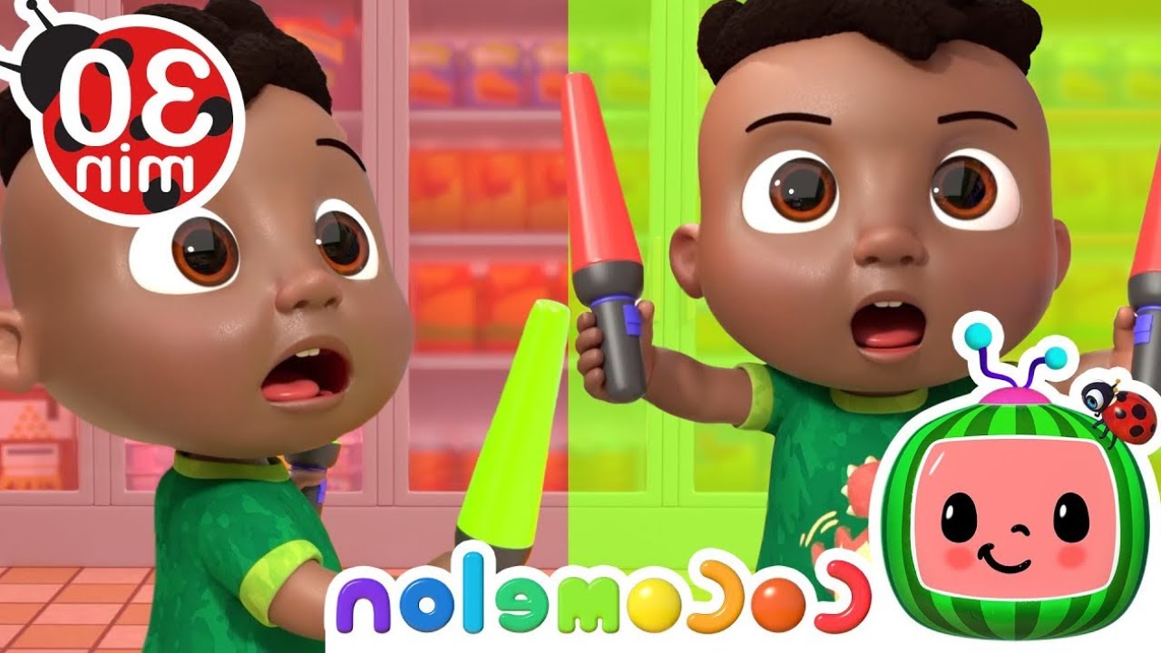 Red Light Green Light | Cody's Grocery Game Color Song | CoComelon Kids ...