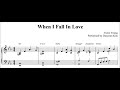 Ballad jazz piano when i fall in love sheet music