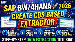 SAP BW/4HANA 🚀 Create CDS Based Extractor | Step-by-Step Data Extraction Tutorial | 2026#sap #sapbw