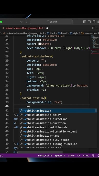 Text Effect And Jumping Using HTML,CSS #shorts - YouTube