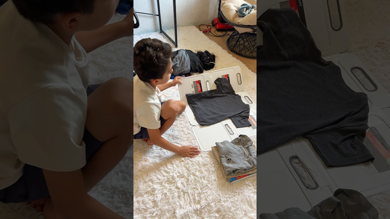 DIY- tabla para doblar la ropa m&aacute;s f&aacute;cil para los ni&ntilde;os