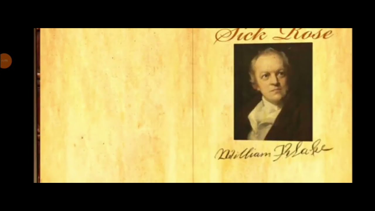 شعر مرحلة اولى قصيده The Sick Rose  قسم اللغة الانكليزية