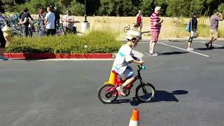 Ethan bikes his first triathlon