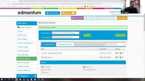 Study Island: Building a Test