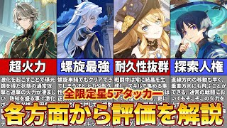 【原神】星5アタッカーを各方面から評価！全キャラ育成者が教える最強キャラは？【ゆっくり解説】