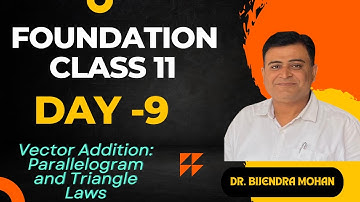 Vector Addition: Parallelogram and Triangle Laws Explained | Day -9 | Dr. Bijendra Mohan Physics