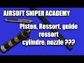 Airsoft sniper academy  ep51 piston guide ressort cylindre nozzle dun snipe